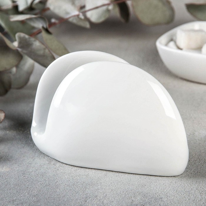 Салфетница фарфоровая Wilmax, 11×8 см, цвет белый Салфетница фарфоровая Wilmax, 11×8 см, цвет белый