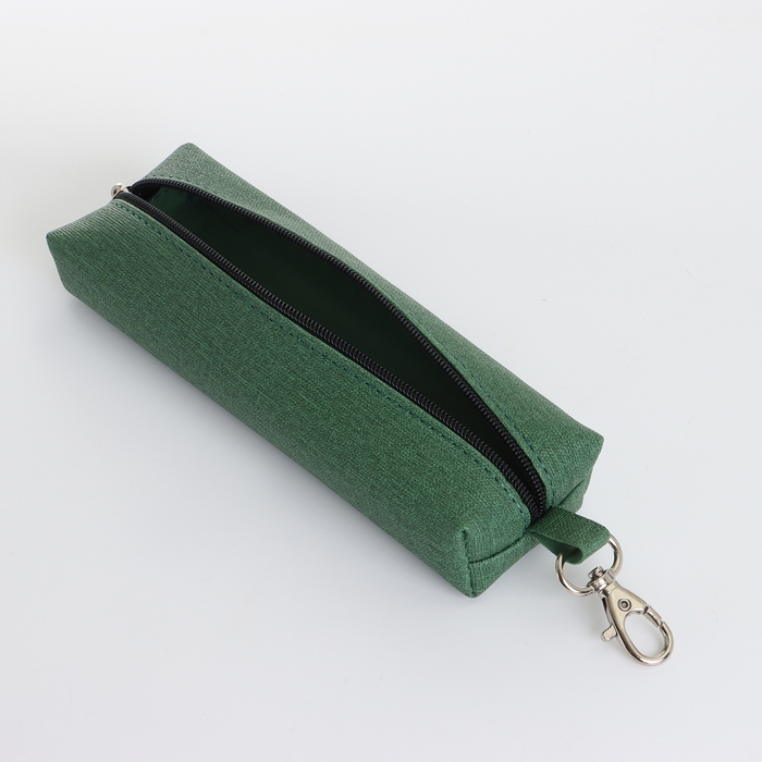 Ключница на молнии, длина 16 см, кольцо, карабин, цвет зелёный Ключница на молнии, длина 16 см, кольцо, карабин, цвет зелёный