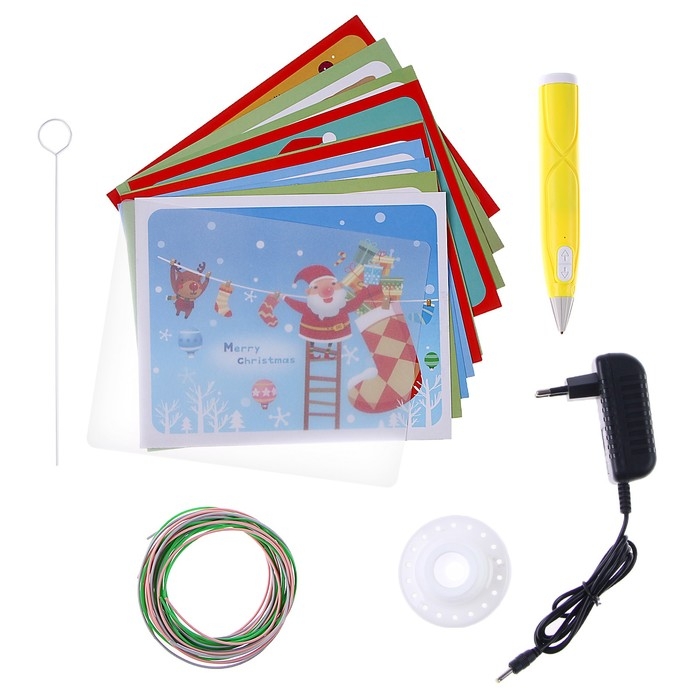 3D ручка «Новый год» набор PСL пластика, мод. PN007, цвет жёлтый 3D ручка «Новый год» набор PСL пластика, мод. PN007, цвет жёлтый