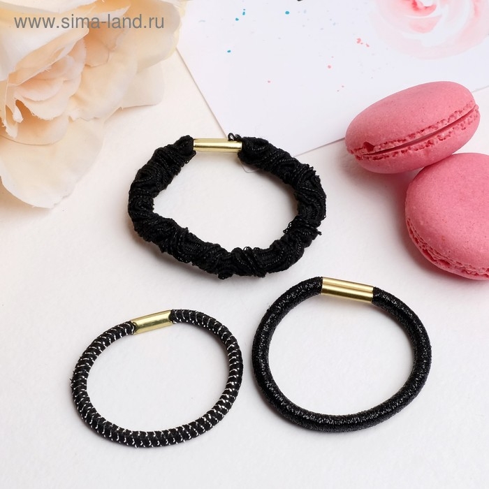 Резинка для волос Резинка для волос "Тофи" (набор 20 шт) объём, чёрный