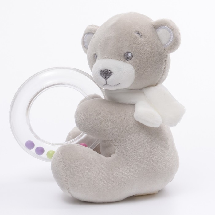 Погремушка мягкая «Серый мишка», Крошка Я Погремушка мягкая «Серый мишка», Крошка Я
