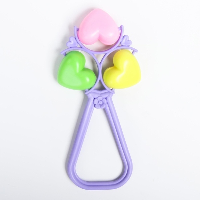 Погремушка на палочке «Сердечки», виды МИКС Погремушка на палочке «Сердечки», виды МИКС