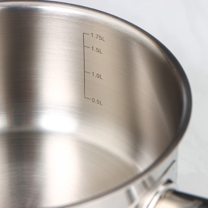 Ковш без крышки «Общепит», 2,1 л, d=18 см, h=9 см, металлическая ручка, с теплораспределительным слоем, индукция Ковш без крышки «Общепит», 2,1 л, d=18 см, h=9 см, металлическая ручка, с теплораспределительным слоем, индукция