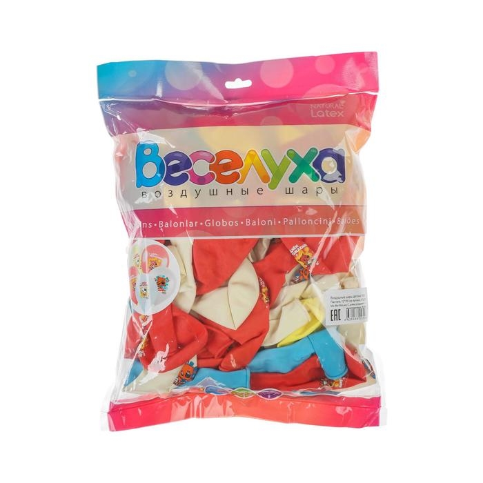 Шар латексный 12 Шар латексный 12" «Ми-Ми-Мишки. С днём рождения», пастель, набор 100 шт., 5 цветов, МИКС