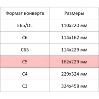 Конверт Куда-Кому С5 стрип ForPost 162х229 50шт/уп./2806
