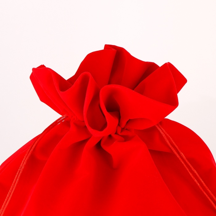 Подарочный мешок Деда Мороза «Счастья полный мешок», красный бархат, 60 х 40см