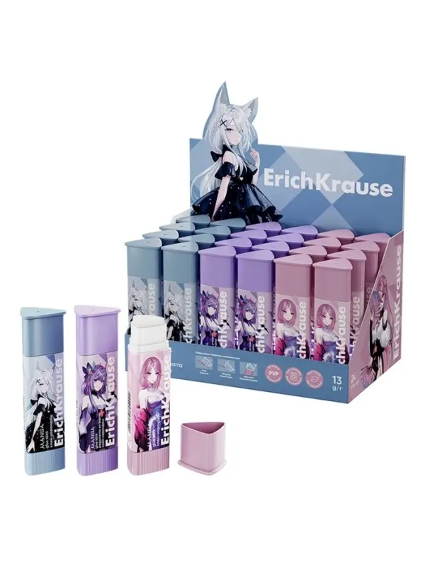 Клей-карандаш, ErichKrause Manga, PVP, точечное нанесение, 13 г