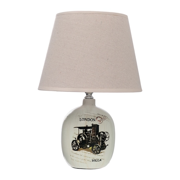 Настольная лампа с абажуром RISALUX «Аззуро», Е14, 40 Вт, коричневый, 23×23×45 см Настольная лампа с абажуром RISALUX «Аззуро», Е14, 40 Вт, коричневый, 23×23×45 см