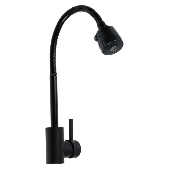 Смеситель для кухни ZEIN Z2391, гибкий излив, картридж 40 мм, нержавеющая сталь, черный Смеситель для кухни ZEIN Z2391, гибкий излив, картридж 40 мм, нержавеющая сталь, черный
