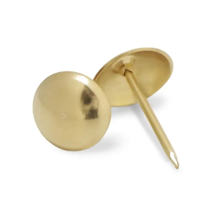 Гвозди ТУНДРА, декоративные, обивочные, 10×18.5 мм, золото, 100 шт. Гвозди ТУНДРА, декоративные, обивочные, 10×18.5 мм, золото, 100 шт.