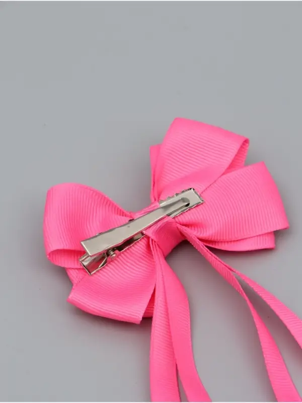 Бант для волос на заколке с лентами, цвет розовый, Коты аристократы Бант для волос на заколке с лентами, цвет розовый, Коты аристократы