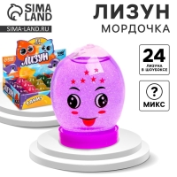 Лизун - слайм «Мордочка», цвета МИКС