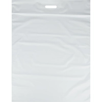 Пакет с вырубными ручками 30х40 см, 70 мкм, белый, 100 шт/уп