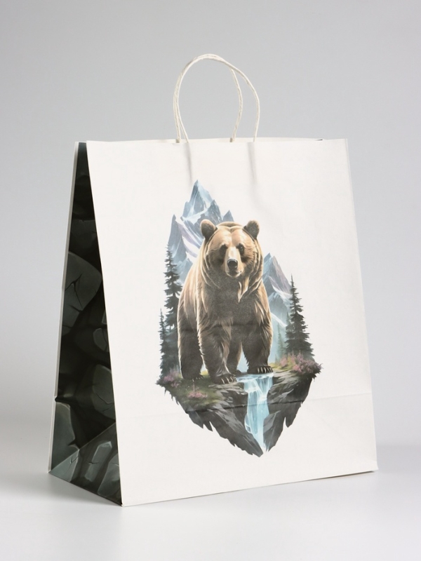 Пакет подарочный крафт «Медведь», 32×17.5×37 см Пакет подарочный крафт «Медведь», 32×17.5×37 см