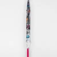 Зонт - трость полуавтоматический &laquo;Бабочки&raquo;, 8 спиц, R=43/60 см, d=86 см, рисунок МИКС