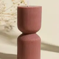 Свеча декоративная &laquo;Греция&raquo;, капучино, 6&times;6&times;14 см