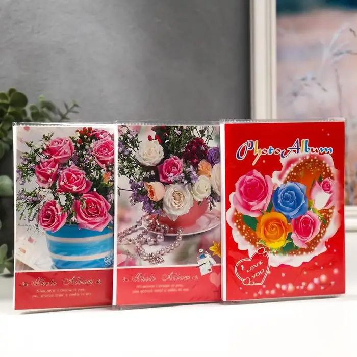 Фотоальбом на 36 фото 10×15 см «Ассорти», 17×12×3 см, МИКС Фотоальбом на 36 фото 10×15 см «Ассорти», 17×12×3 см, МИКС