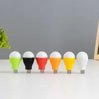 Ночник RISALUX &laquo;Лампочка&raquo;, LED, USB, 3.5&times;3.5&times;6.5 см, МИКС