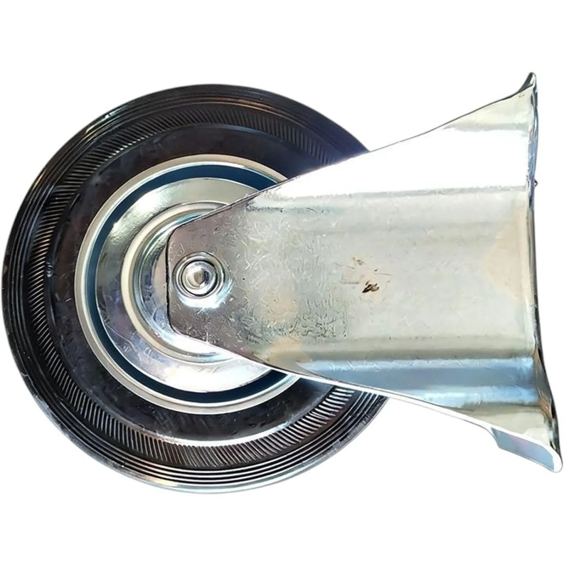 Колесо неповоротное черная резина FC 63 f 160 мм