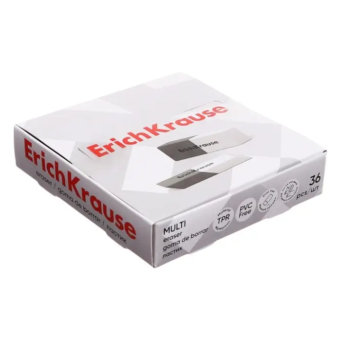 Ластик ErichKrause Ластик ErichKrause "Multi", 54 х 18 х 8 мм, синтетика, серо-белый