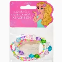 Браслет детский «Выбражулька», 3 шт. набор, бусины граненые, цветной Браслет детский «Выбражулька», 3 шт. набор, бусины граненые, цветной