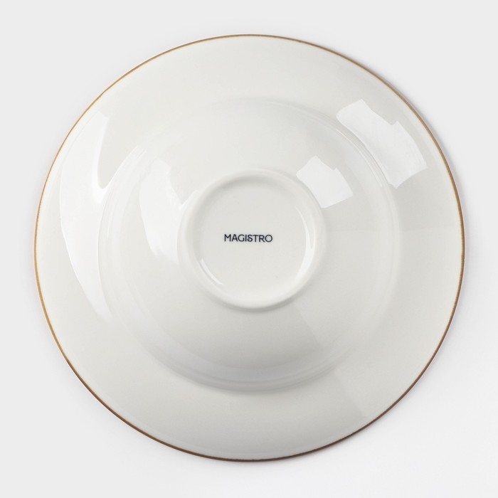 Тарелка фарфоровая для пасты Magistro «Церера», 400 мл, d=19,5 см, цвет белый