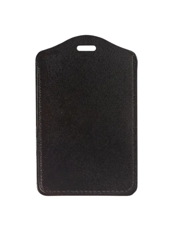 Бейдж - карман вертикальный, 70&times;100 мм, внутренний размер 83&times;51 мм, ПВХ, чёрный