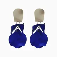 Серьги ассорти &laquo;Ветер&raquo;, неровность, цвет сине-золотой