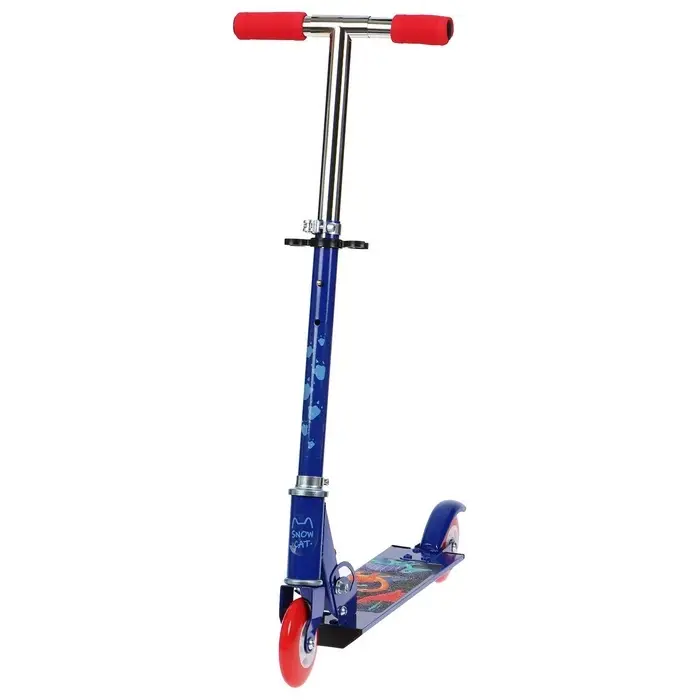 Самокат-снегокат 2 в 1 &laquo;Динозавры&raquo; Snow Cat, 100 мм