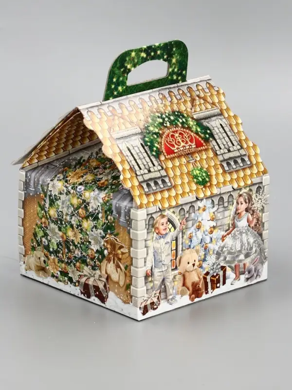 Подарочная новогодняя коробка «Новогодний шарм», для сладких подарков, 16×16×22 см Подарочная новогодняя коробка «Новогодний шарм», для сладких подарков, 16×16×22 см