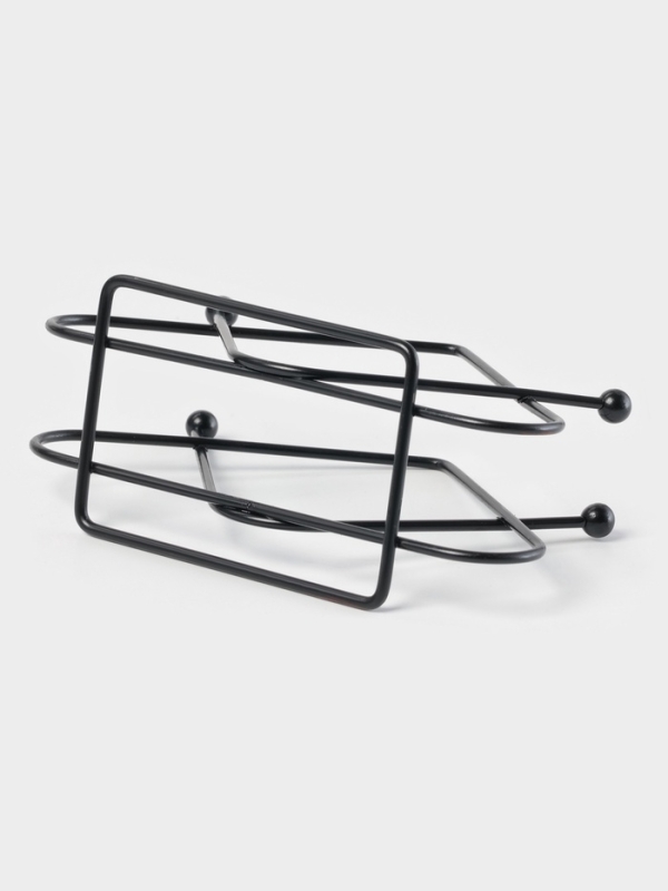 Салфетница Доляна «Треугольники», чёрная Салфетница Доляна «Треугольники», чёрная