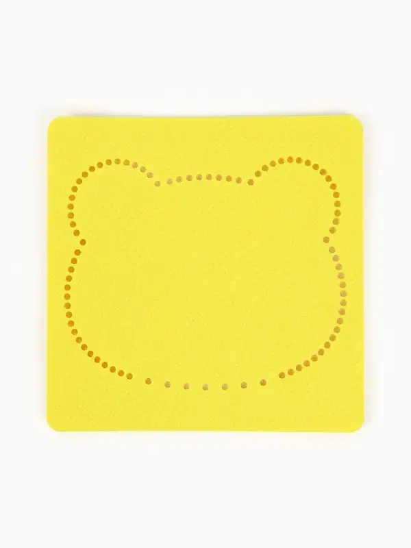 Вышивка по фетру "Медвежонок", 20,5*20,5 см, цвет желтый