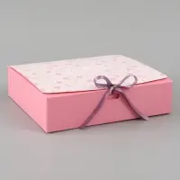 Коробка подарочная самосборная &laquo;Для тебя с любовью&raquo;, 20&times;18&times;5 см, с лентой