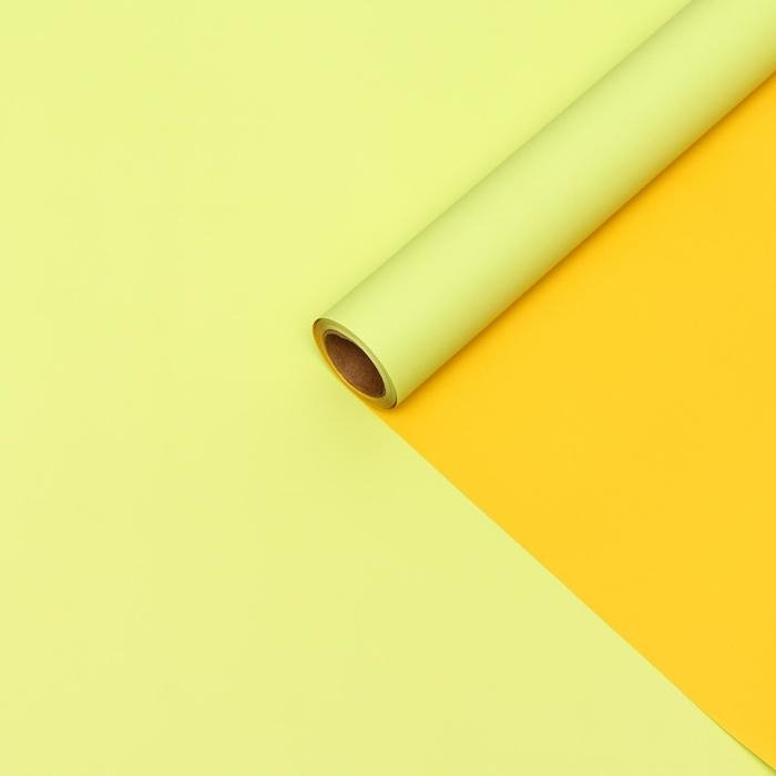 Пленка матовая, зеленый, желтый, 0.58 х 10 м Пленка матовая, зеленый, желтый, 0.58 х 10 м
