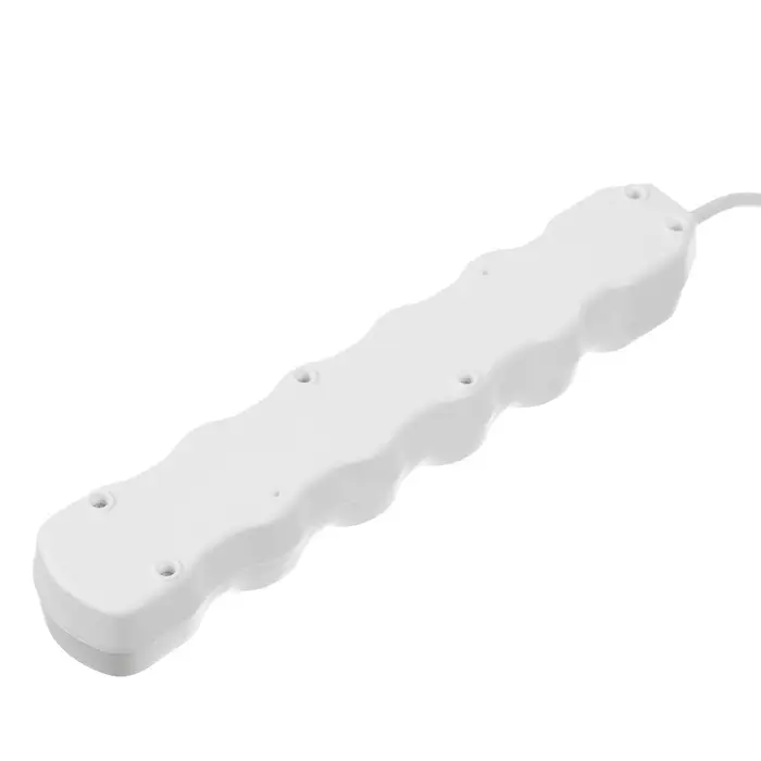 Удлинитель сетевой Luazon Lighting ECO, 5 розеток, 5 м, 10 А, 2200 Вт, заземление, белый
