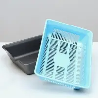 Туалет глубокий с сеткой 36&times;25&times;9 см, голубой/серый