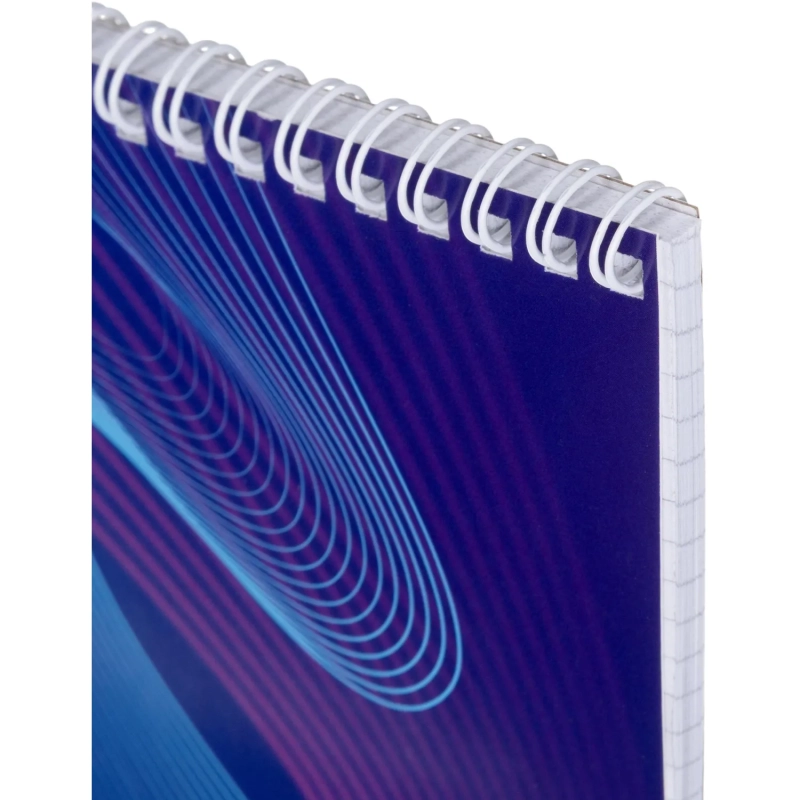 Блокнот А5,40л,клетка,метал.гребень,цв.обложка,Forma,в ассорт