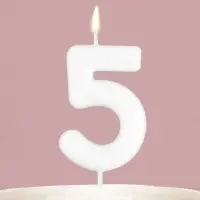 Свеча для торта, цифра «5», светится в темноте, 3,8 х 8 см
