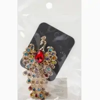 Брошь &laquo;Жар-птица&raquo; волшебная, стразы, цетная в золоте