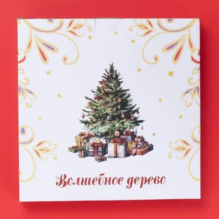 Тарелка новогодняя Доляна «Волшебное дерево», d=25,5 см, фарфор, цвет белый Тарелка новогодняя Доляна «Волшебное дерево», d=25,5 см, фарфор, цвет белый