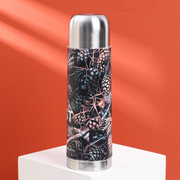 Термос «Шишки» в кожзаме, MODE FORREST, 750 мл, время сохранения тепла 16-18 ч Термос «Шишки» в кожзаме, MODE FORREST, 750 мл, время сохранения тепла 16-18 ч