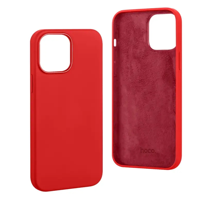 Чехол IPH 13 Pro Max (6.7) Pure series protective case HOCO Red Чехол IPH 13 Pro Max (6.7) Pure series protective case HOCO Red