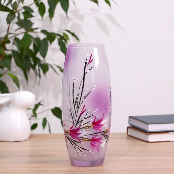 Ваза Ваза "Майя" цв/художест. d-7,5см; 10х26 см МИКС(глянец, матовая)