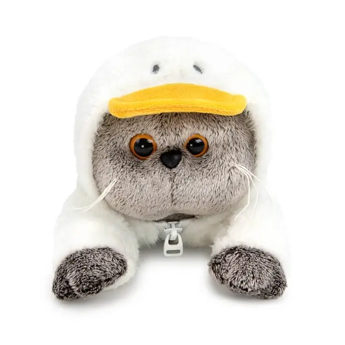 Мягкая игрушка "Кот Басик в худи "Гусик" лежачий, 19 см Kl19-002