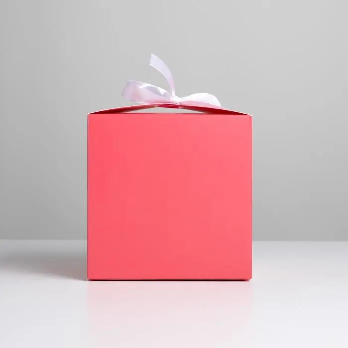 Коробка подарочная складная, упаковка, «Красная», 12 х 12 х 12 см Коробка подарочная складная, упаковка, «Красная», 12 х 12 х 12 см