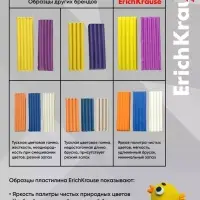 Пластилин мягкий (восковой) ErichKrause Baby, 10 цветов, 130 г, со стеком, в коробке