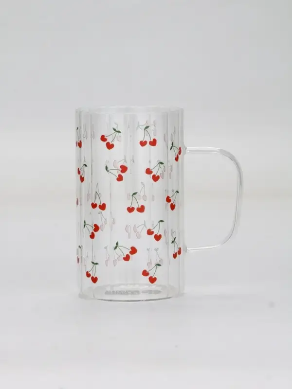 Кружка стеклянная «Вишенки», 350 мл Кружка стеклянная «Вишенки», 350 мл