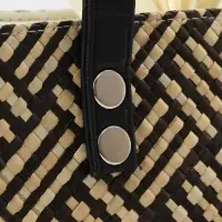 Сумка плетёная из пандана, 27&times;19&times;42 см, бежево-коричневая