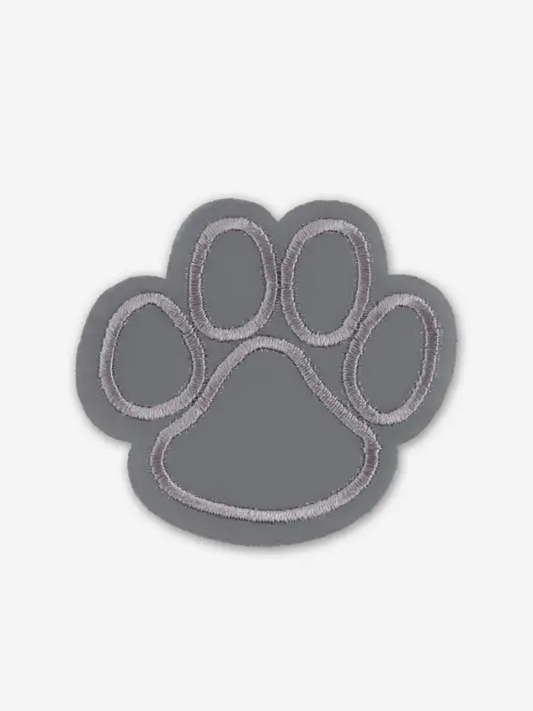 Светоотражающая термонаклейка &laquo;Лапка&raquo;, 6&times;5.5 см, цвет серый, цена за 1 штуку