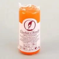 Свеча - цилиндр, 4&times;9 см, 11 ч, 90 г, оранжевая